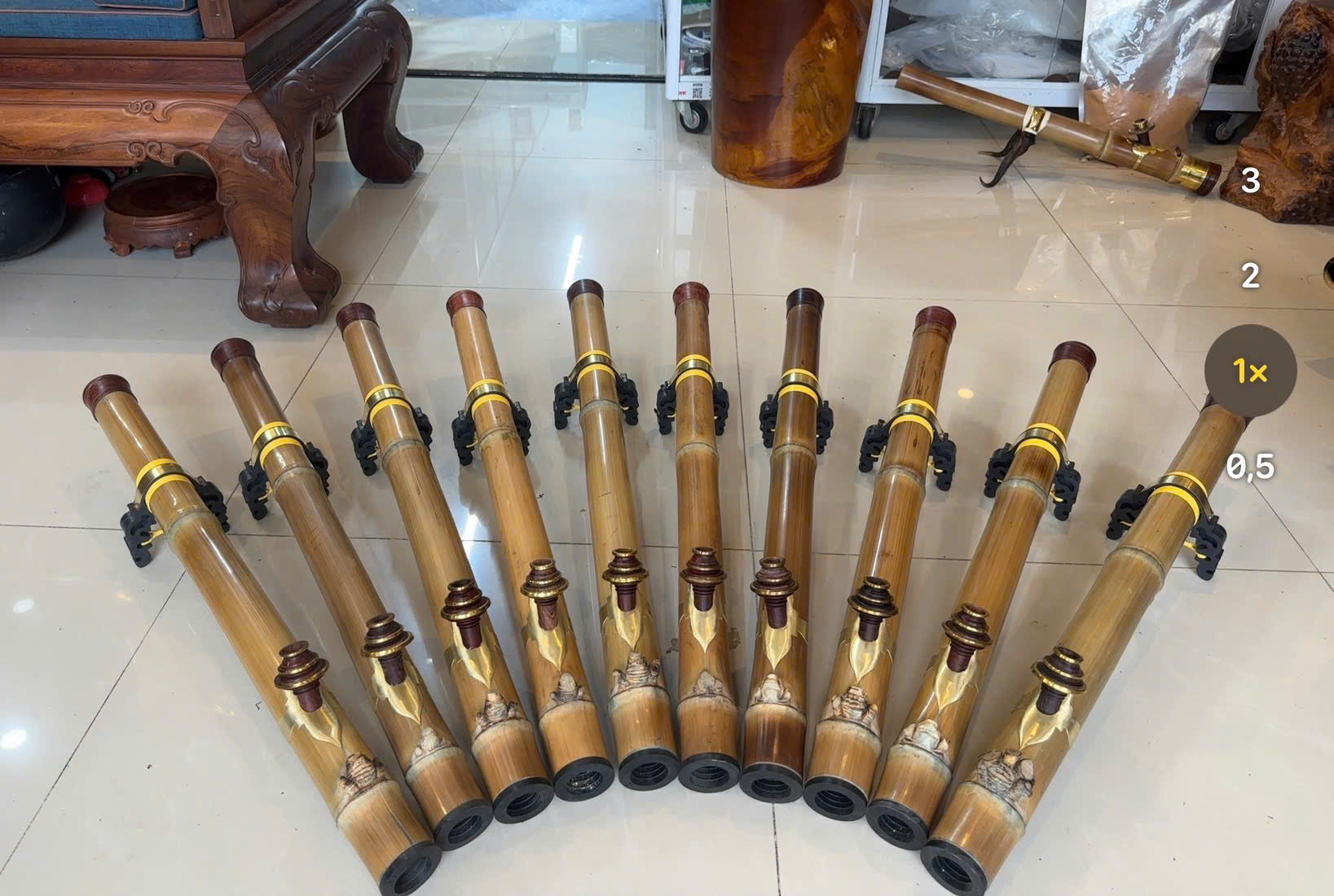 Điếu Cày : Tre Gai Mộc 65cm ( Hàng Mộc Vip  )
