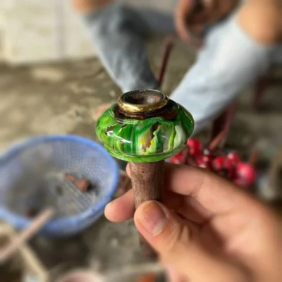 Nõ Điếu Cày Ngọc Phủ Epoxy Tạo Vân Nghệ Thuật.