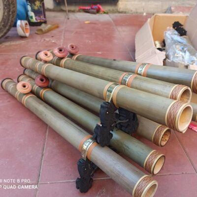 Điếu nứa mộc già bọc mây 65cm